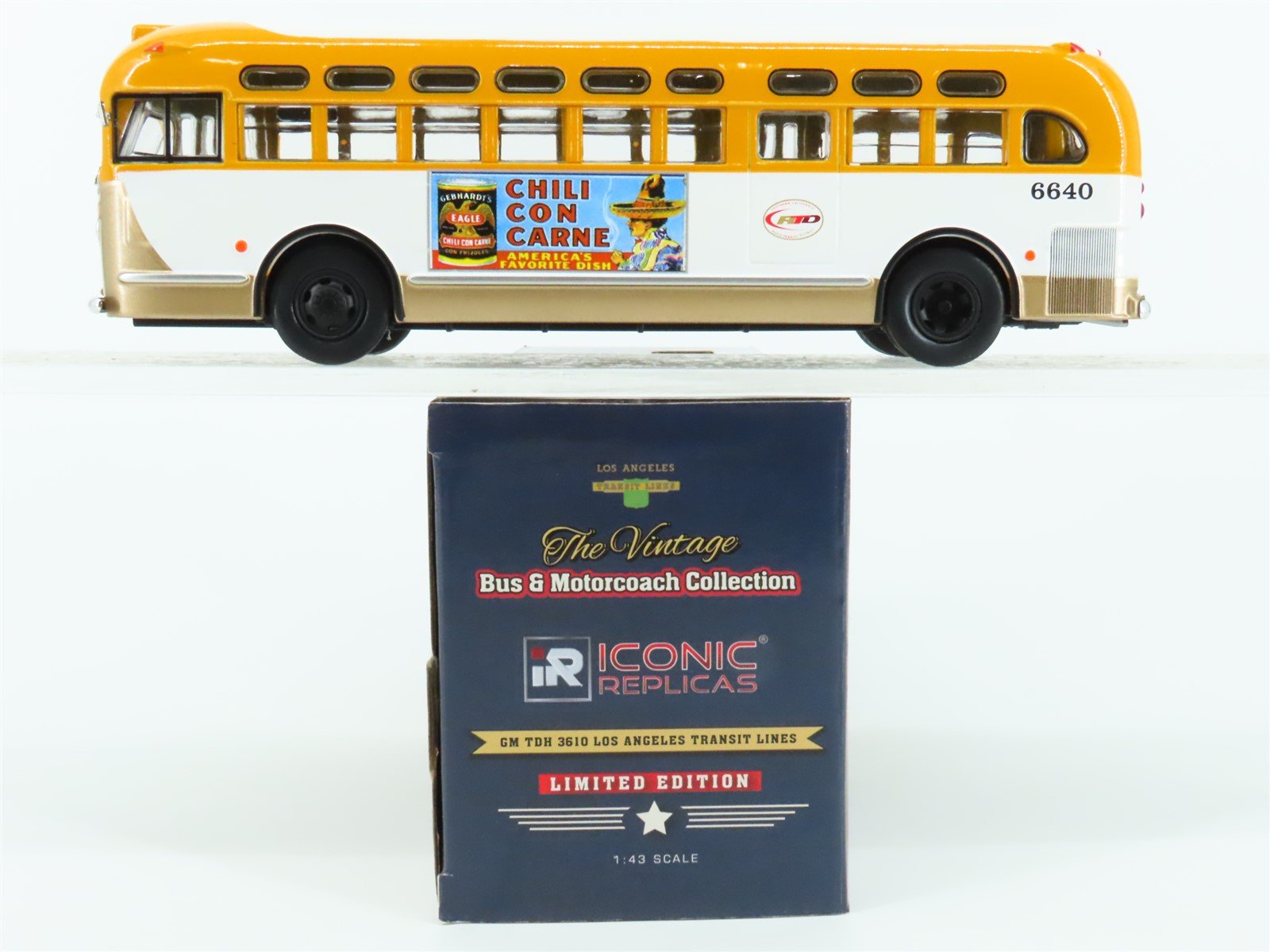 1:43 Iconic Replicas 43-0352 Die-Cast GM TDH 3610 Los Angeles Transit Lines Bus