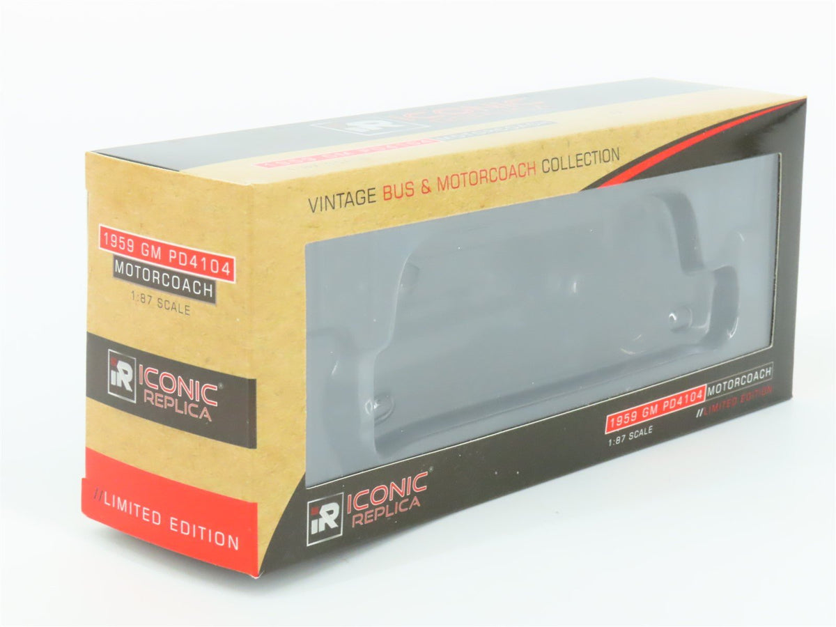1:87 Iconic Replicas 87-0303 Die-Cast 1959 GM PD4104 Michaud Motorcoach Bus