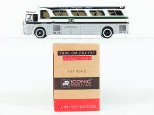 1:87 Iconic Replicas 87-0286 DieCast 1966 GM PD4107 Peter Pan Buffalo Coach Bus