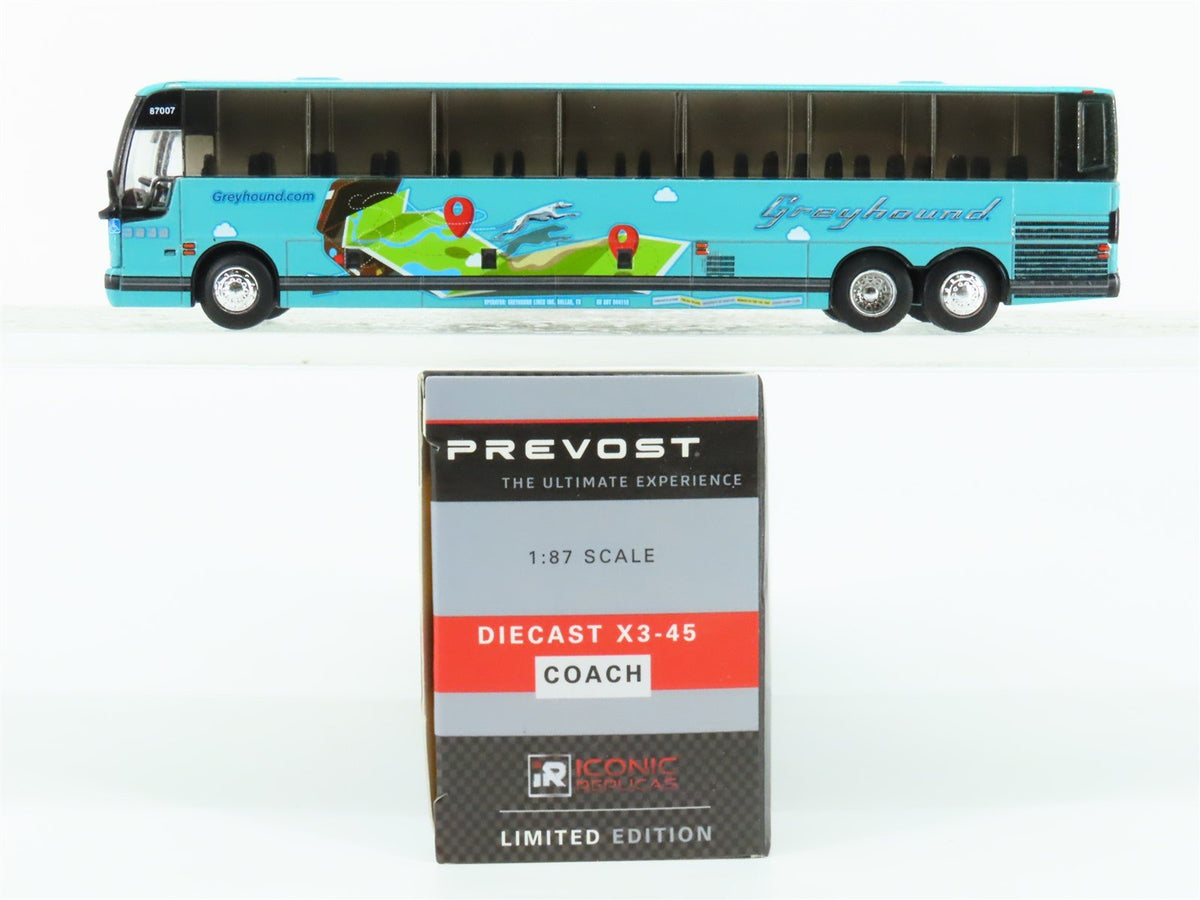 1:87 Scale Iconic Replicas 87-0274 Die-Cast Greyhound Prevost X3-45 Coach Bus