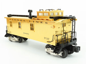 O Gauge 3-Rail Lionel 6-17635 Die-Cast Gold Plated Caboose #2000 w/ Lights