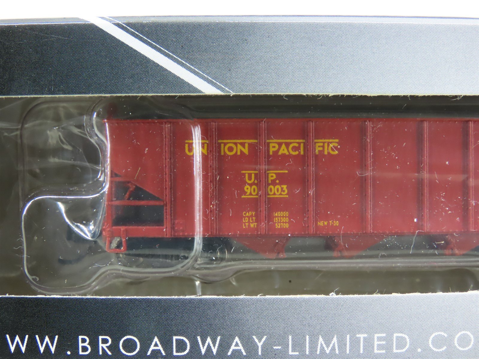 N Scale Broadway Limited BLI 3131 UP Union Pacific 3-Bay Hopper #90003 w/ Load