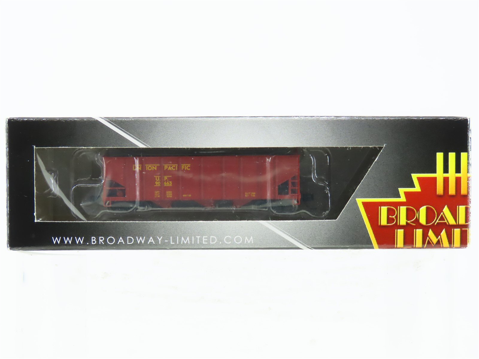 N Scale Broadway Limited BLI 3131 UP Union Pacific 3-Bay Hopper #90663 w/ Load