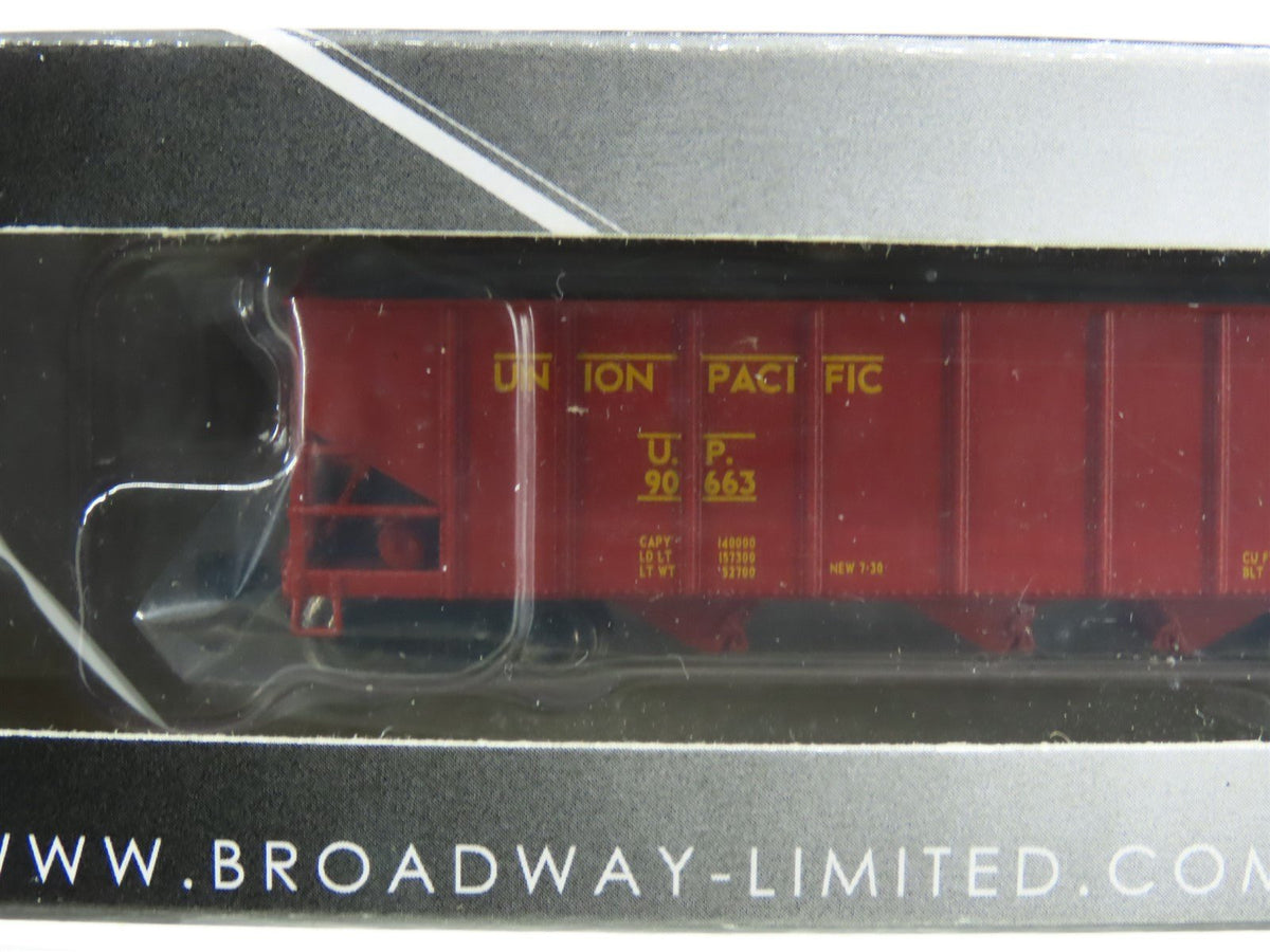 N Scale Broadway Limited BLI 3131 UP Union Pacific 3-Bay Hopper #90663 w/ Load