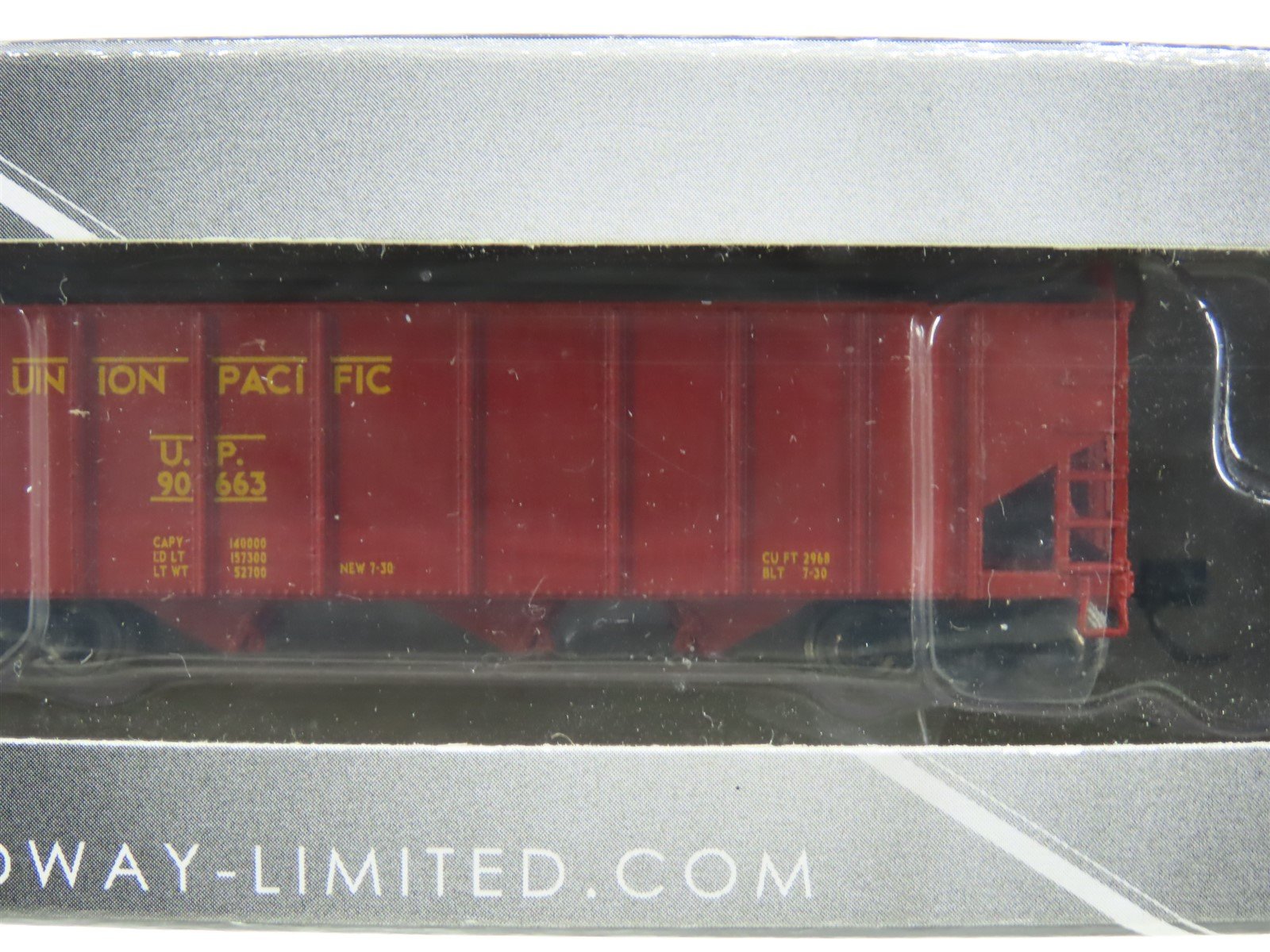 N Scale Broadway Limited BLI 3131 UP Union Pacific 3-Bay Hopper #90663 w/ Load