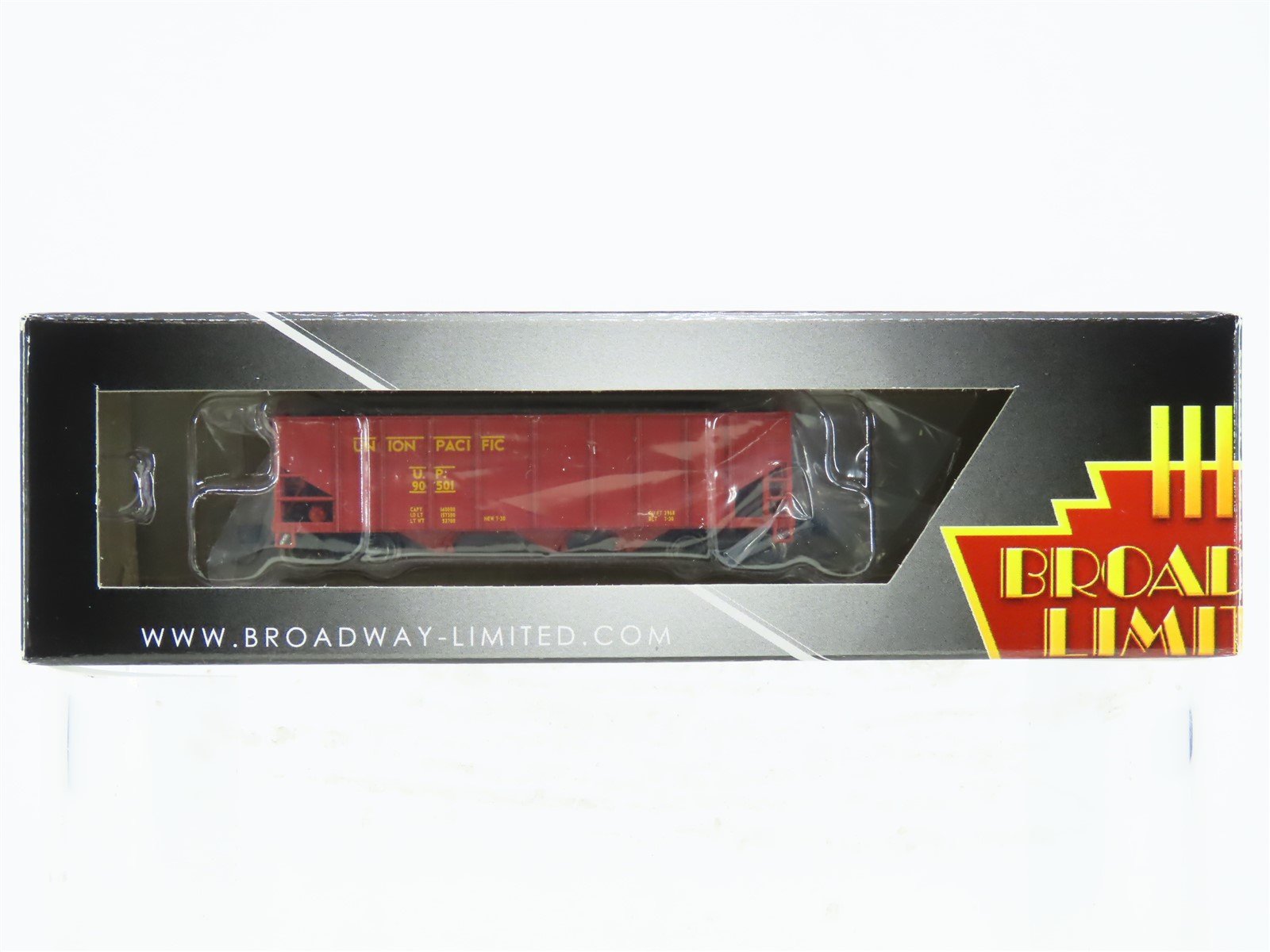 N Scale Broadway Limited BLI 3131 UP Union Pacific 3-Bay Hopper #90501 w/ Load