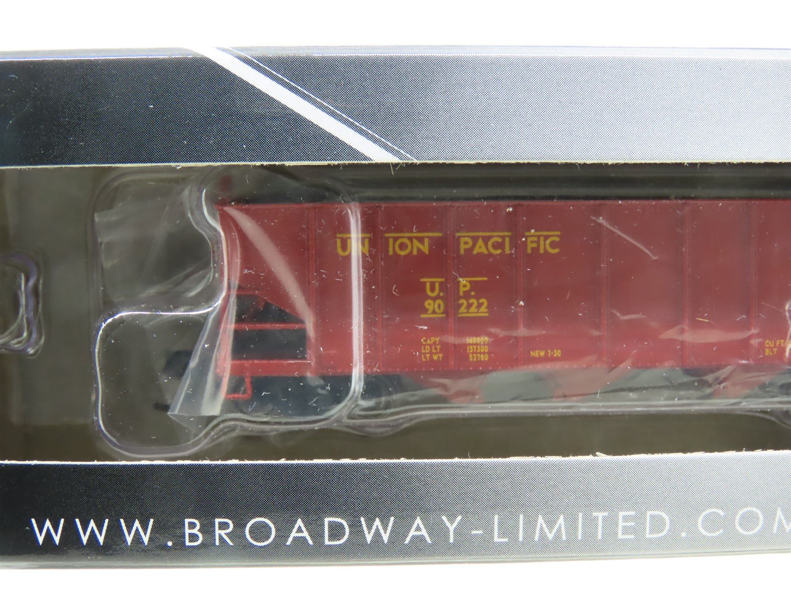 N Scale Broadway Limited BLI 3131 UP Union Pacific 3-Bay Hopper #90222 w/ Load