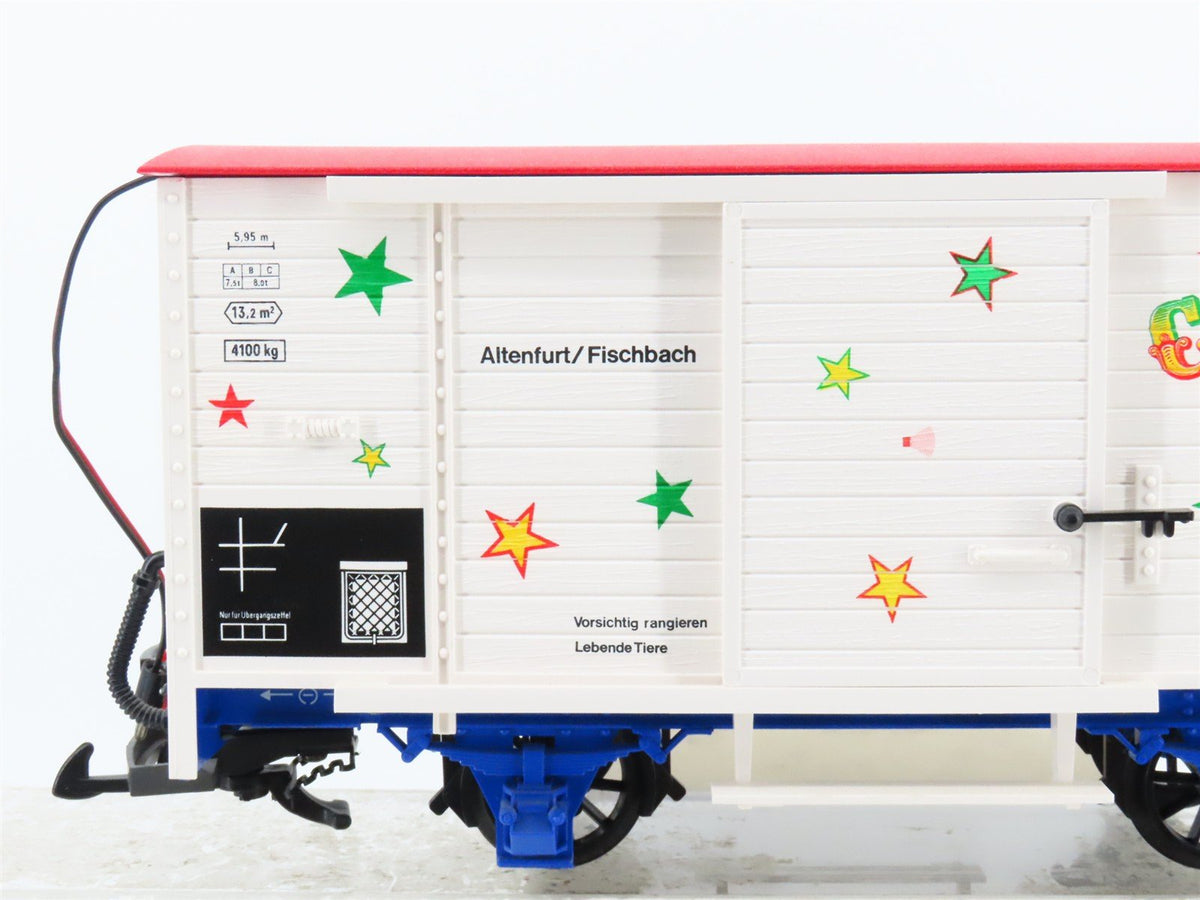 G Scale LGB 41362 Circus Single Door Box Car w/ Sound Installed