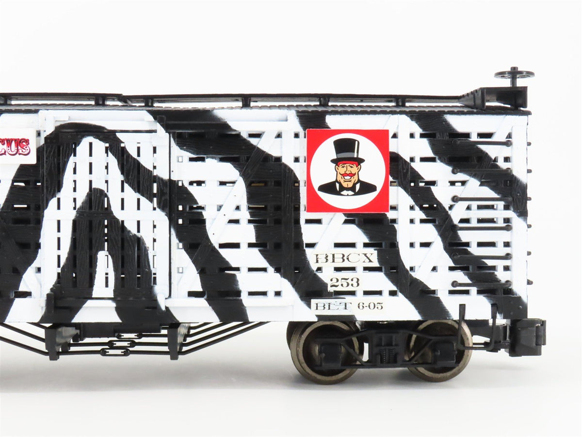 G Bachmann Big Haulers 98384 BBCX Bachmann Brothers Circus Zebra Stock Car #253