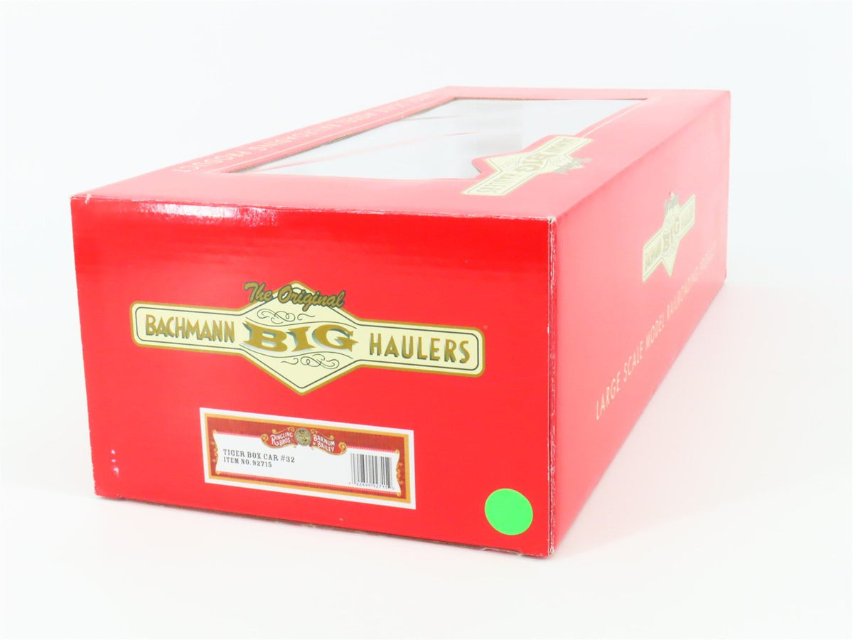 G Bachmann Big Haulers 92715 RBBX Ringling Bros Barnum &amp; Bailey Tiger Box Car 32