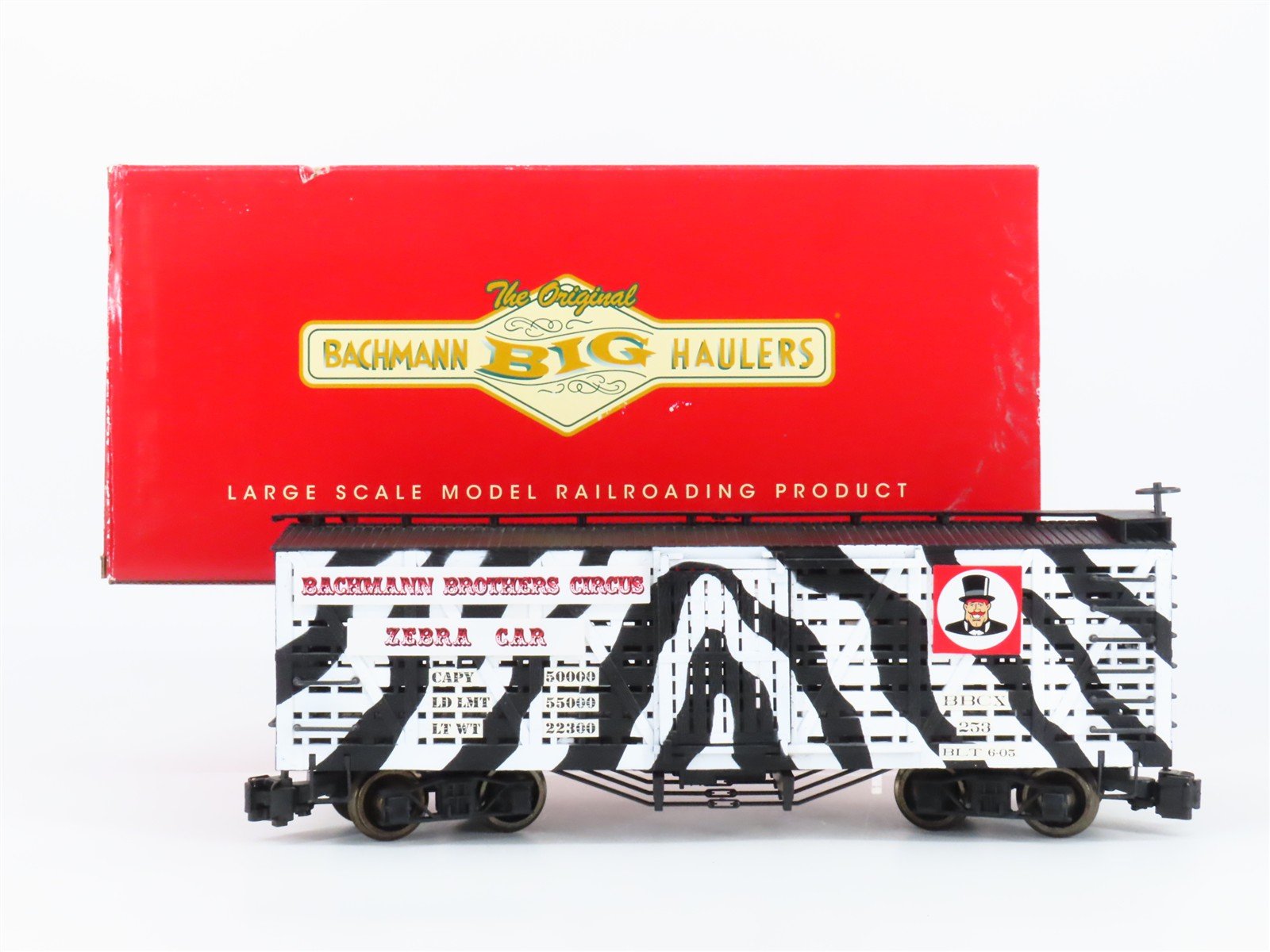 G Bachmann Big Haulers 98384 BBCX Bachmann Brothers Circus Zebra Stock Car #253