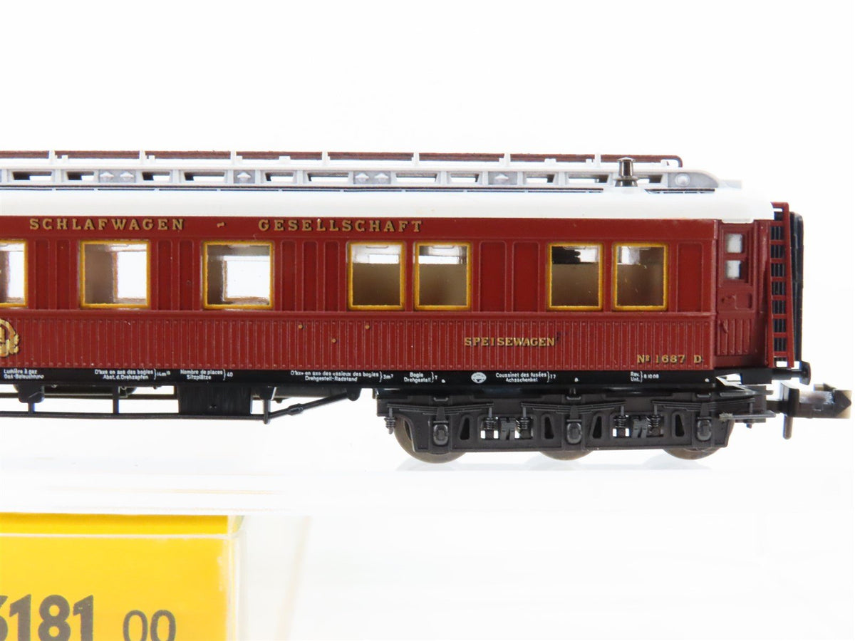 N Scale Trix 51318100 Internationale Eisenbahn Schlafwagen Passenger Car #1687D