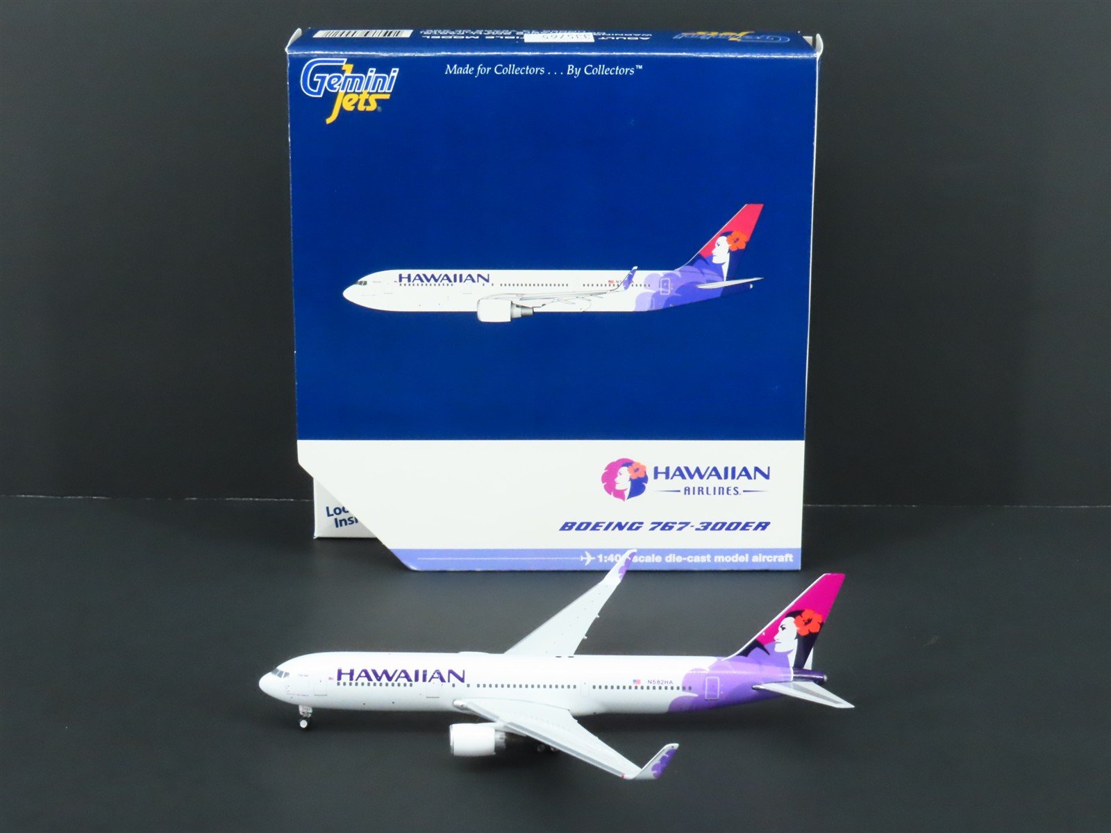 1:400 Gemini Jets GJHAL992 Die-Cast Hawaiian Airlines Boeing 767-300ER Airliner