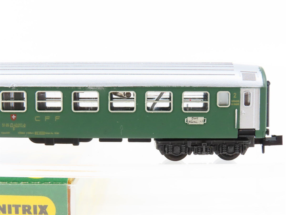 N Scale Trix 51302800 SBB CFF 2nd Class Coach Passenger Car #518522400610
