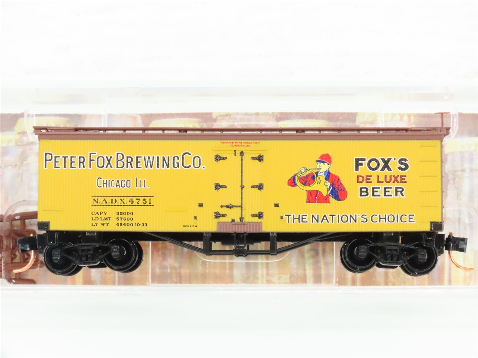 N Scale Micro-Trains MTL 05800200 NADX Fox Brewing 36' Wood Reefer #4751