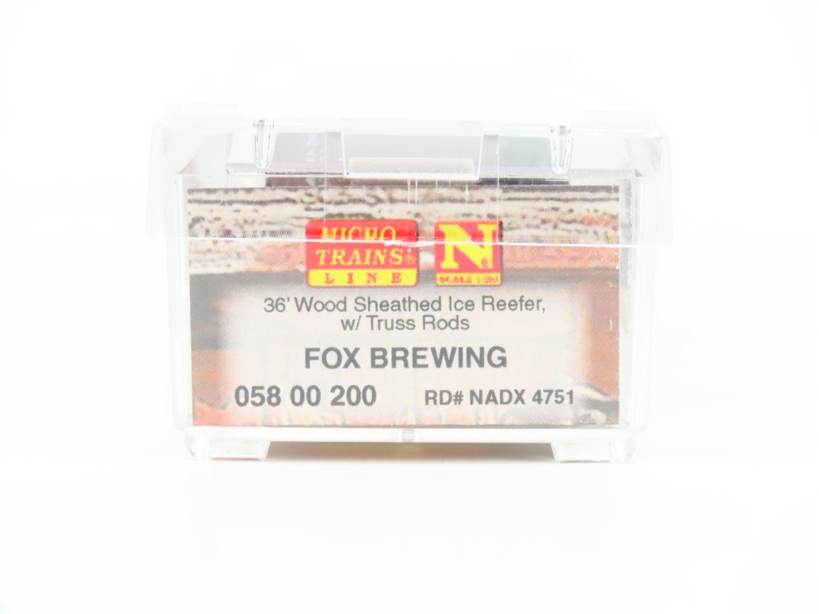 N Scale Micro-Trains MTL 05800200 NADX Fox Brewing 36' Wood Reefer #4751
