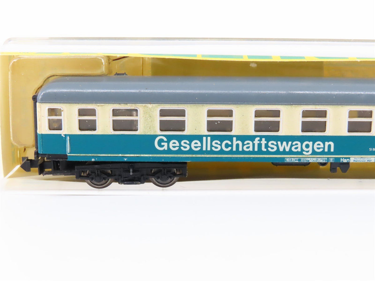 N Scale Minitrix DB Railway Gesellschaftswagen Passenger Car #518089806005