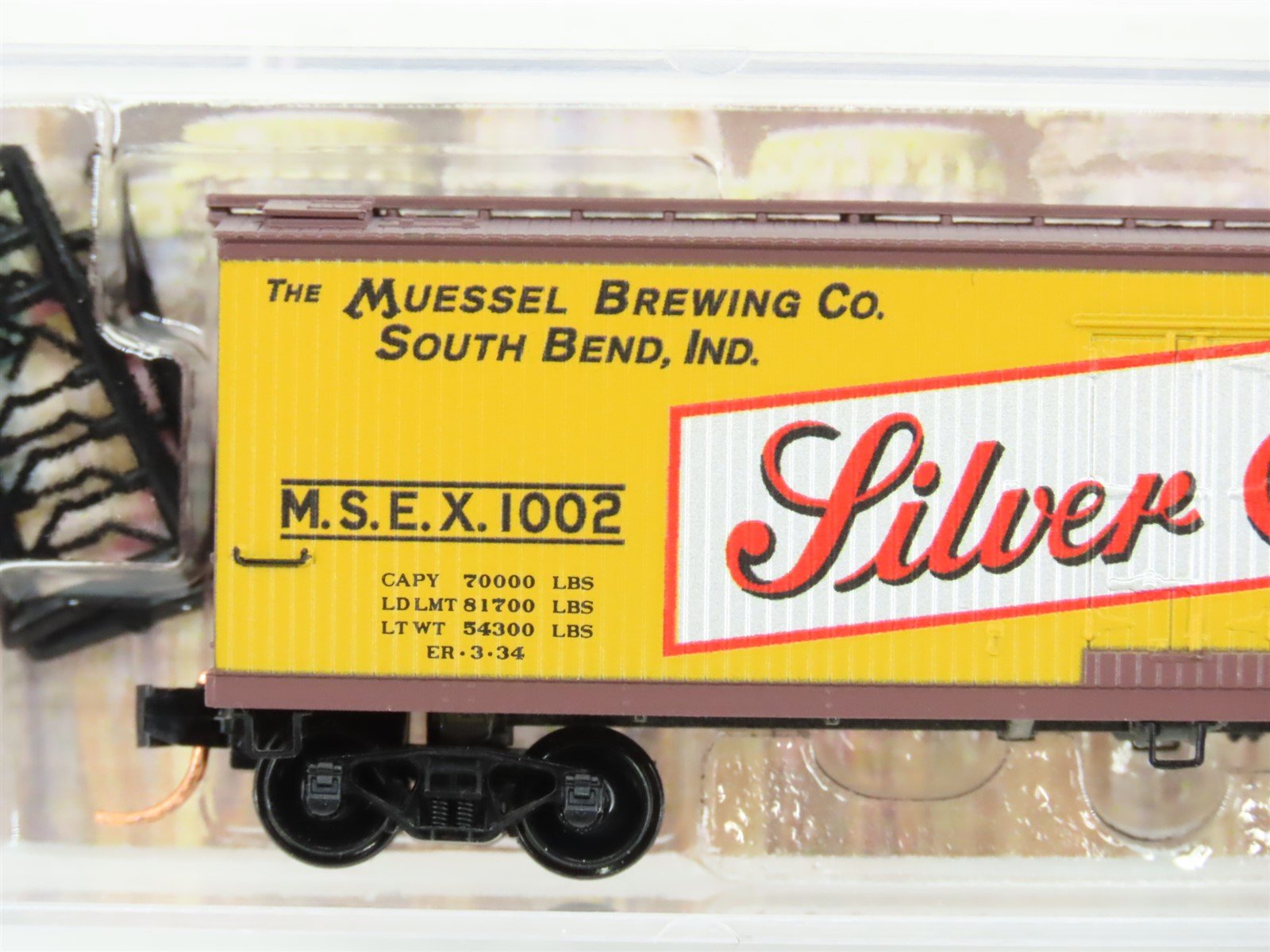 N Micro-Trains MTL 04900670 MSEX Mussel Brewing Silver Edge 40' Reefer #1002
