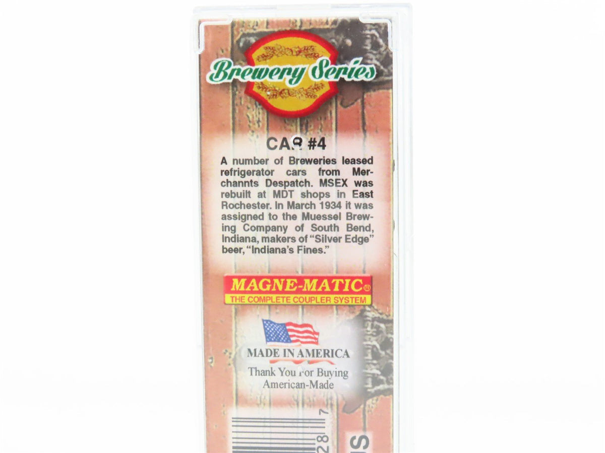 N Micro-Trains MTL 04900670 MSEX Mussel Brewing Silver Edge 40&#39; Reefer #1002