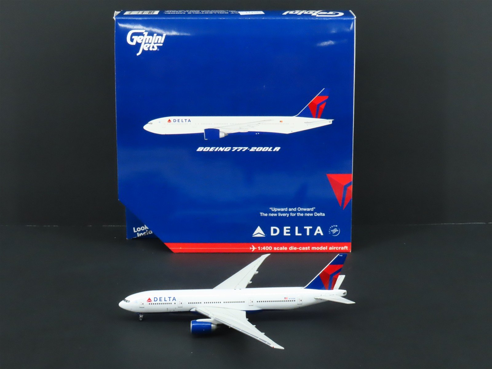 1:400 Gemini Jets GJDAL777A Die-Cast Delta Airlines Boeing 777-200LR Airliner