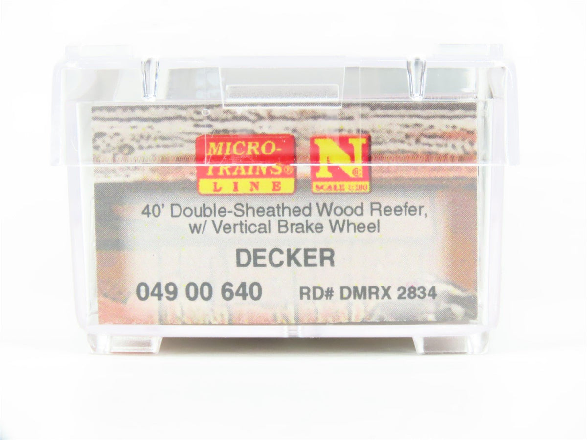 N Scale Micro-Trains MTL 04900640 DMRX Decker Mason City 40&#39; Wood Reefer #2834