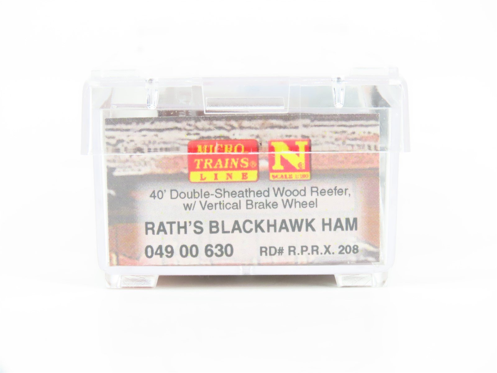 N Scale Micro-Trains MTL 04900630 RPRX Rath's Blackhawk Ham 40' Wood Reefer #208