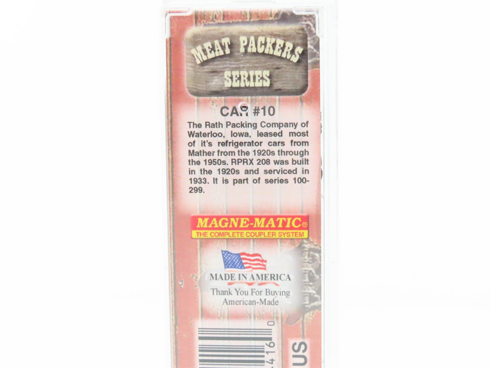 N Scale Micro-Trains MTL 04900630 RPRX Rath's Blackhawk Ham 40' Wood Reefer #208