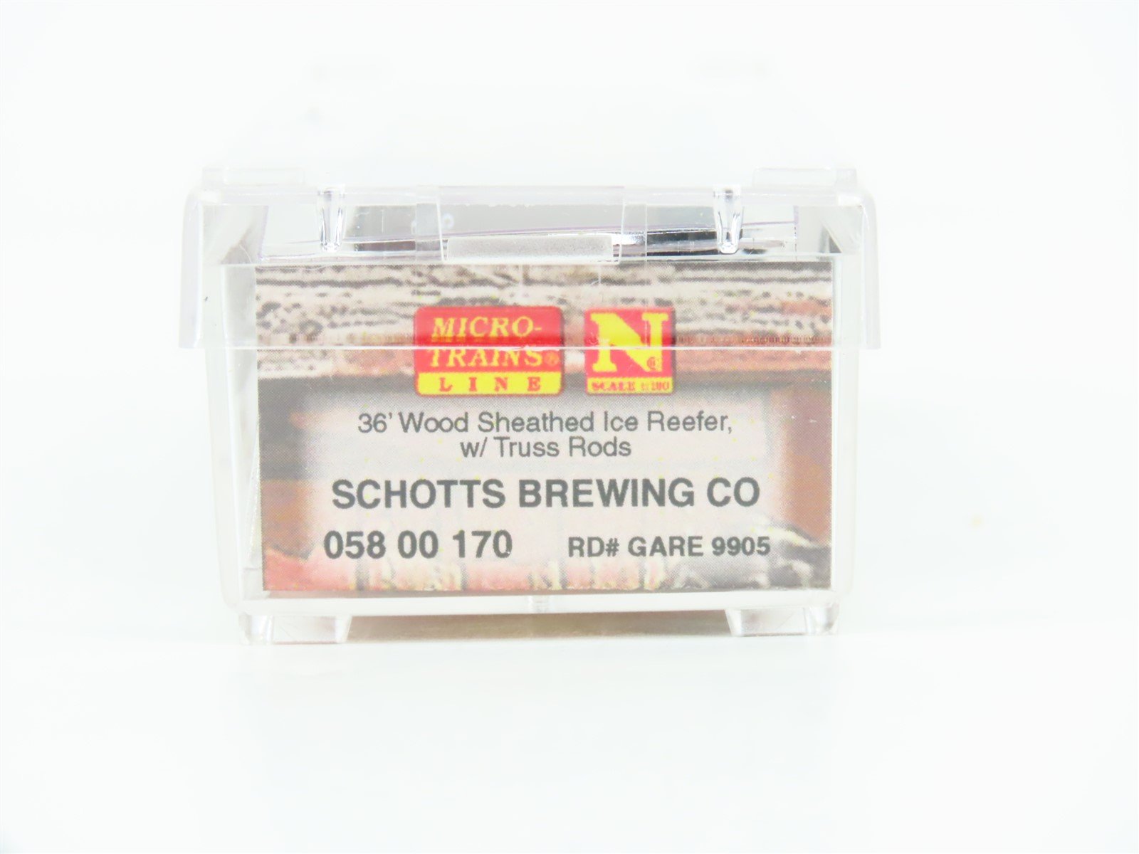 N Scale Micro-Trains MTL 05800170 GARE Schott Brewing 36' Wood Reefer #9905