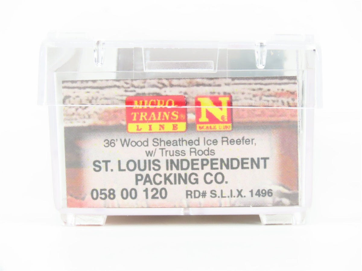 N Scale Micro-Trains MTL 05800120 SLIX St Louis Independent 36&#39; Reefer #1496