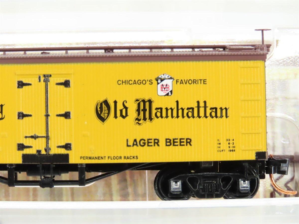 N Scale Micro-Trains MTL 05800190 GARE Old Manhattan Beer 36&#39; Wood Reefer #9900