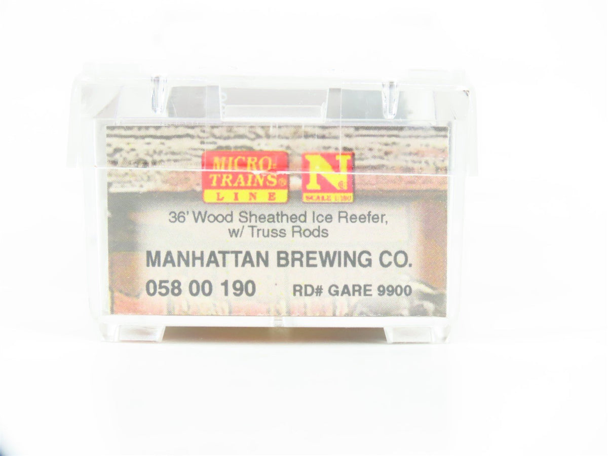 N Scale Micro-Trains MTL 05800190 GARE Old Manhattan Beer 36&#39; Wood Reefer #9900