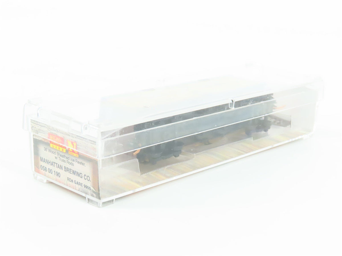 N Scale Micro-Trains MTL 05800190 GARE Old Manhattan Beer 36&#39; Wood Reefer #9900