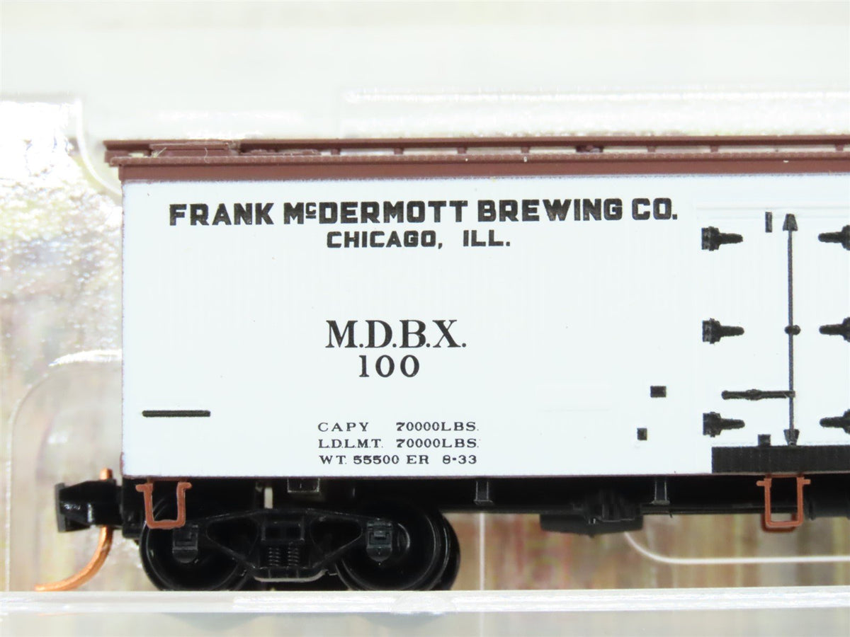 N Scale Micro-Trains MTL 05800546 MDBX Senate Brewing Co 36&#39; Wood Reefer #100