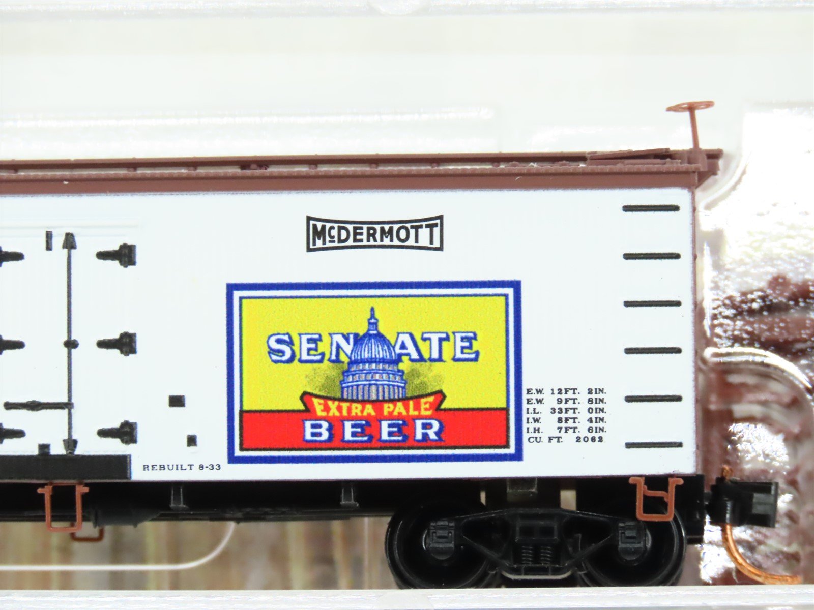 N Scale Micro-Trains MTL 05800546 MDBX Senate Brewing Co 36' Wood Reefer #100