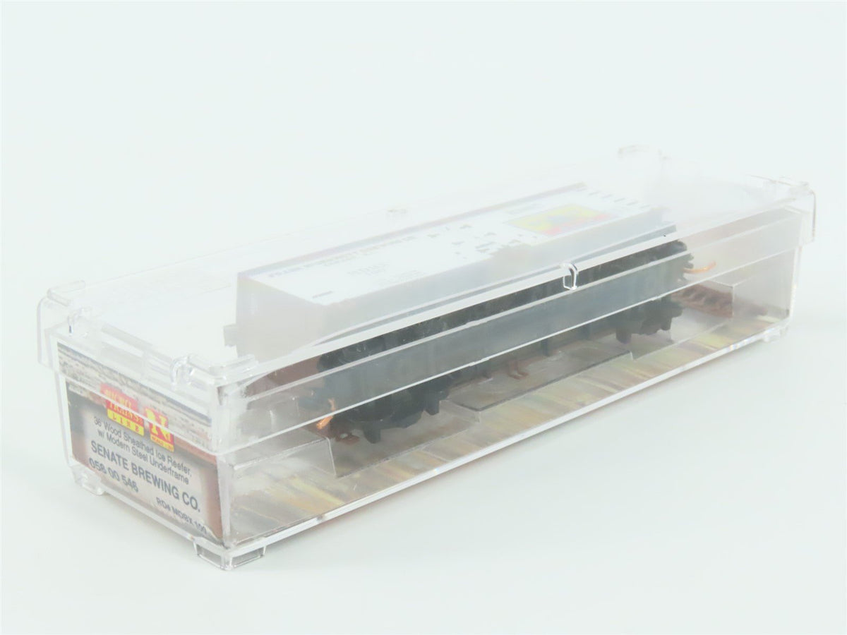N Scale Micro-Trains MTL 05800546 MDBX Senate Brewing Co 36&#39; Wood Reefer #100