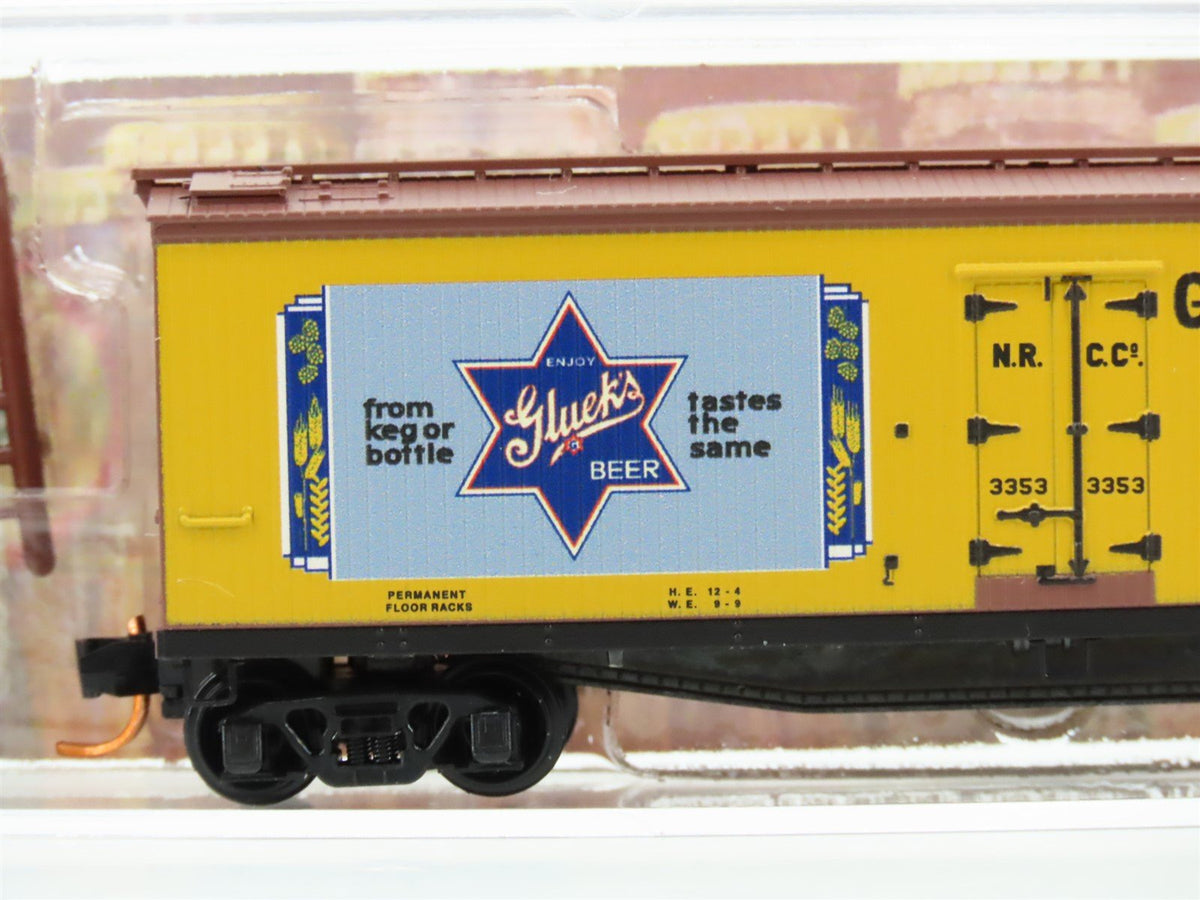 N Scale Micro-Trains MTL 04900660 NRC Gluek Brewing Co 40&#39; Wood Reefer #3353