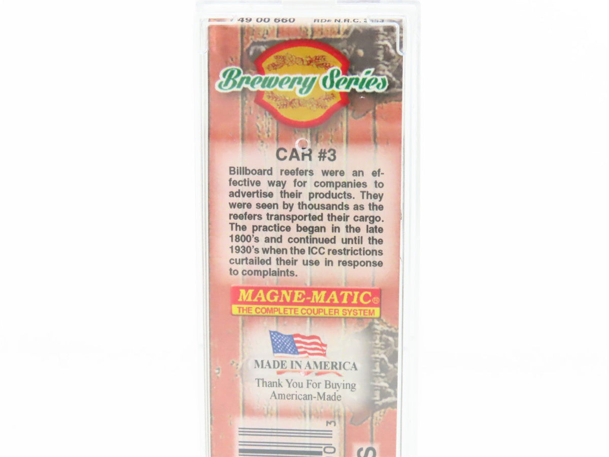 N Scale Micro-Trains MTL 04900660 NRC Gluek Brewing Co 40&#39; Wood Reefer #3353