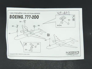 1:400 Dragon Wings Premiere 55068 Die-Cast Aeroflot Boeing 777-200 Airliner