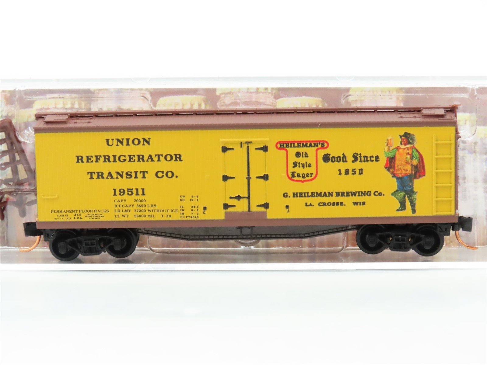 N Scale Micro-Trains MTL 04900690 URT Heilman Brewing Co. 40' Wood Reefer #19511