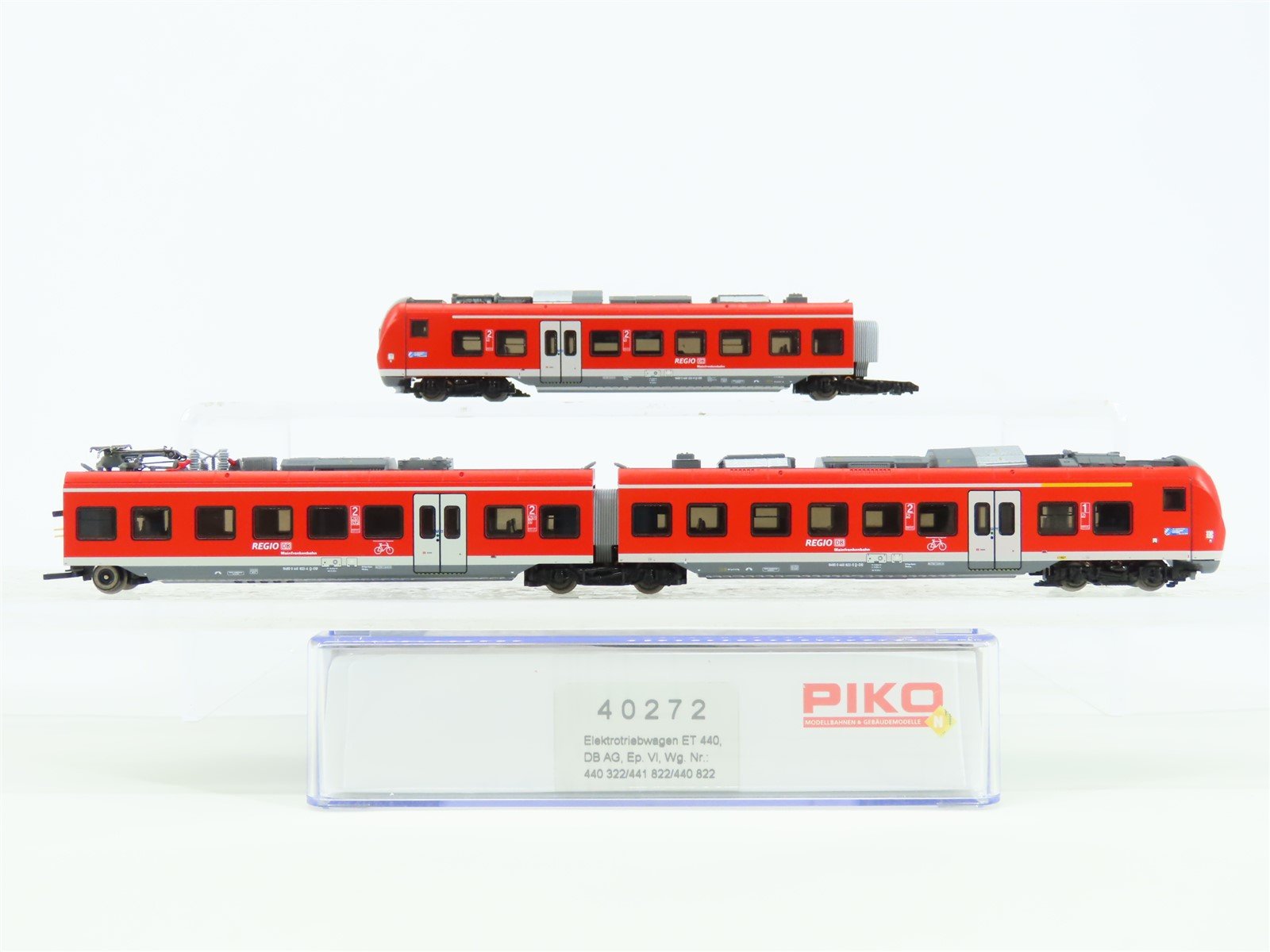 N Scale PIKO 40272 DB-AG Regio ET440 "Coradia" EMU 3-Unit Set - DCC Ready