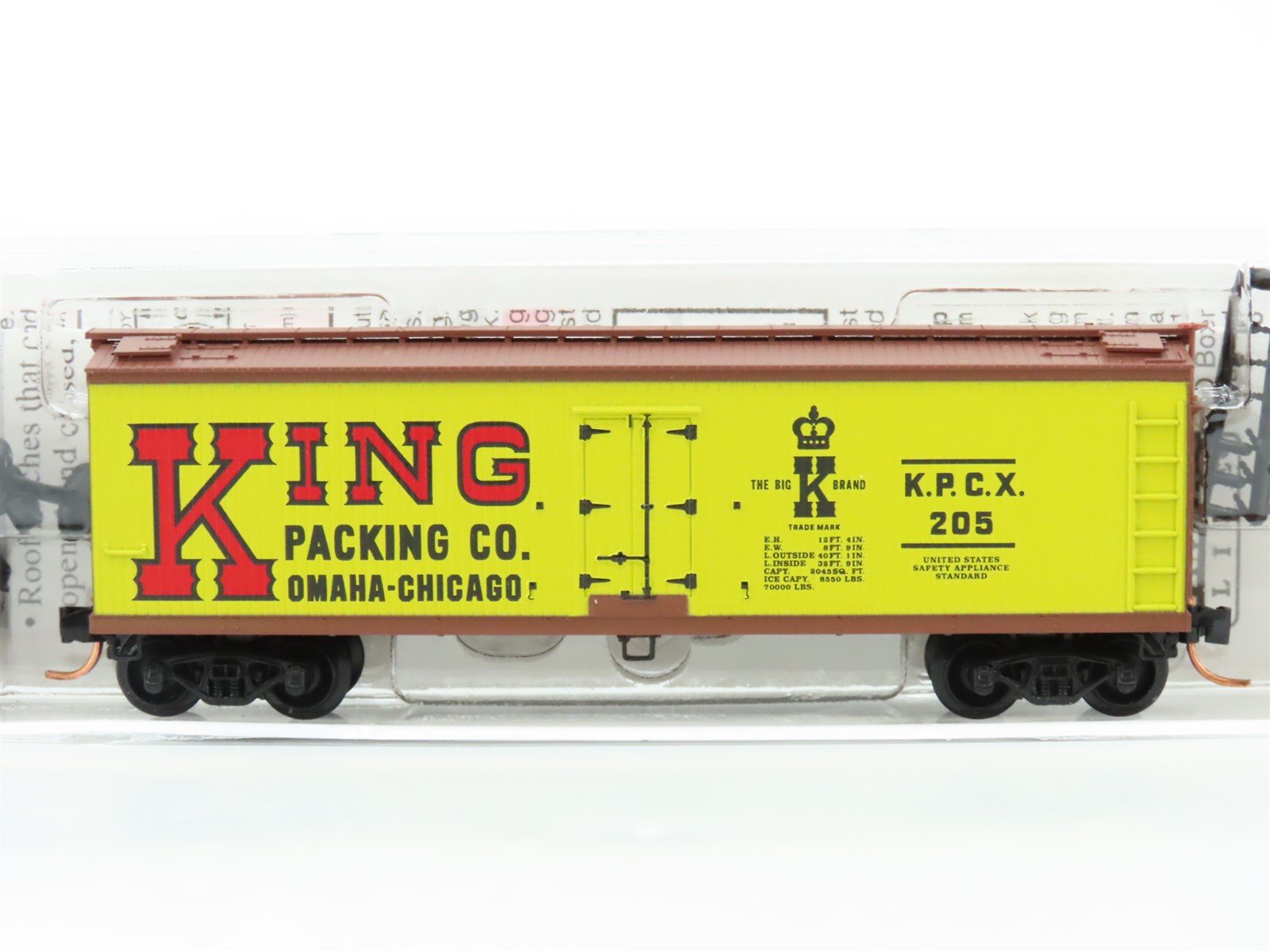 N Scale Micro-Trains MTL 49120 KPCX King Packing Co 40' Wood Reefer #205