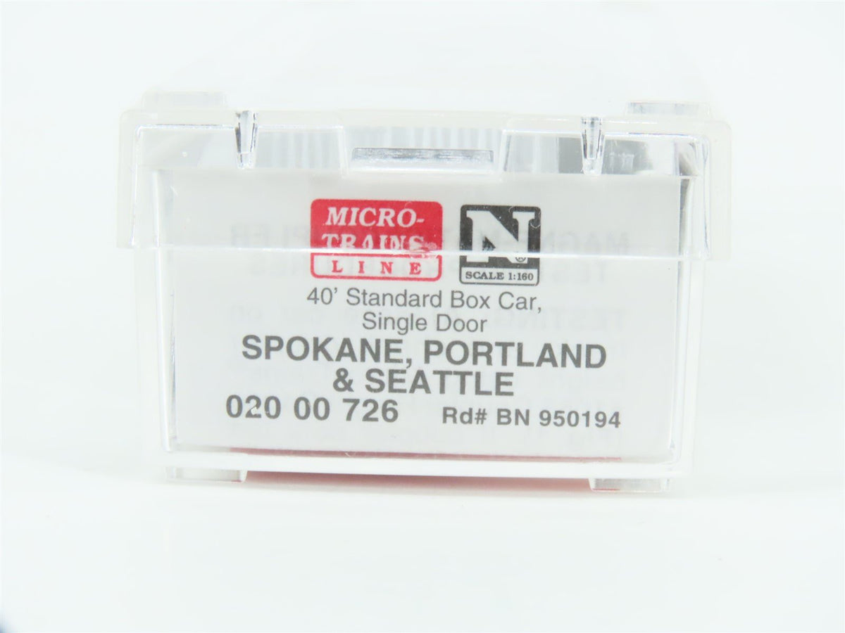 N Micro-Trains MTL 02000726 BN SP&amp;S Spokane Portland &amp; Seattle Box Car #950194