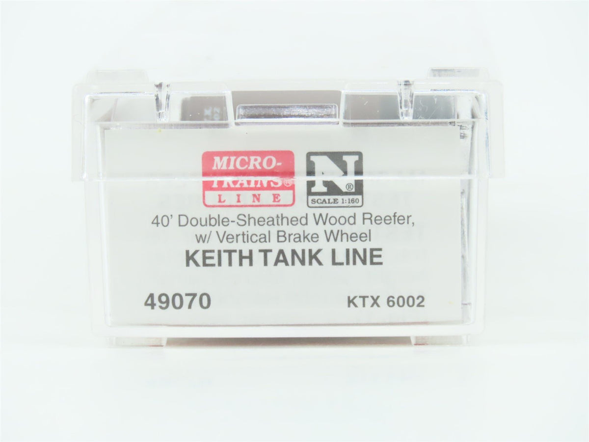 N Scale Micro-Trains MTL 49070 KTX Sonoma County Lines 40&#39; Reefer #6002