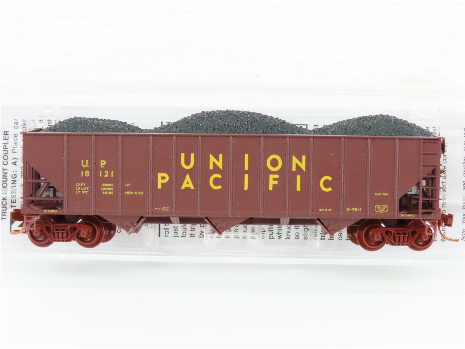 N Scale Micro-Trains MTL 10800100 UP Union Pacific 3-Bay Open Hopper #18121