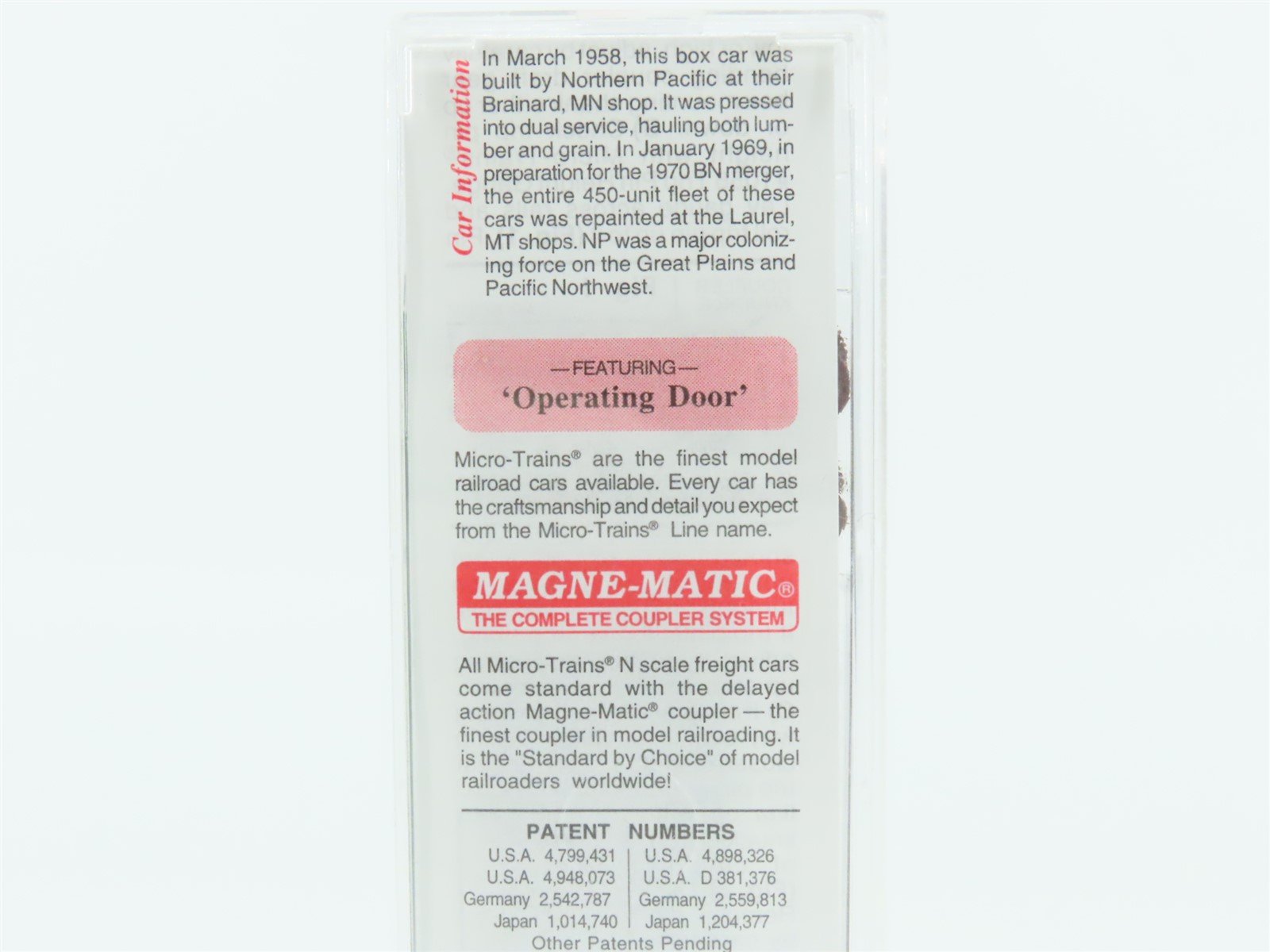 N Scale Micro-Trains MTL 22090 NP Northern Pacific Railway 40' Box Car #8133