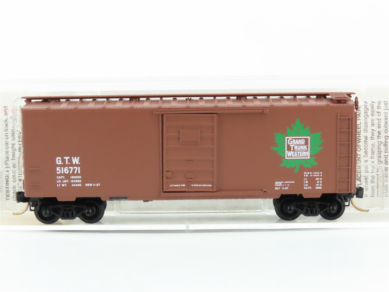 N Scale Micro-Trains MTL 20010 GTW Grand Trunk Western 40' Box Car #516771