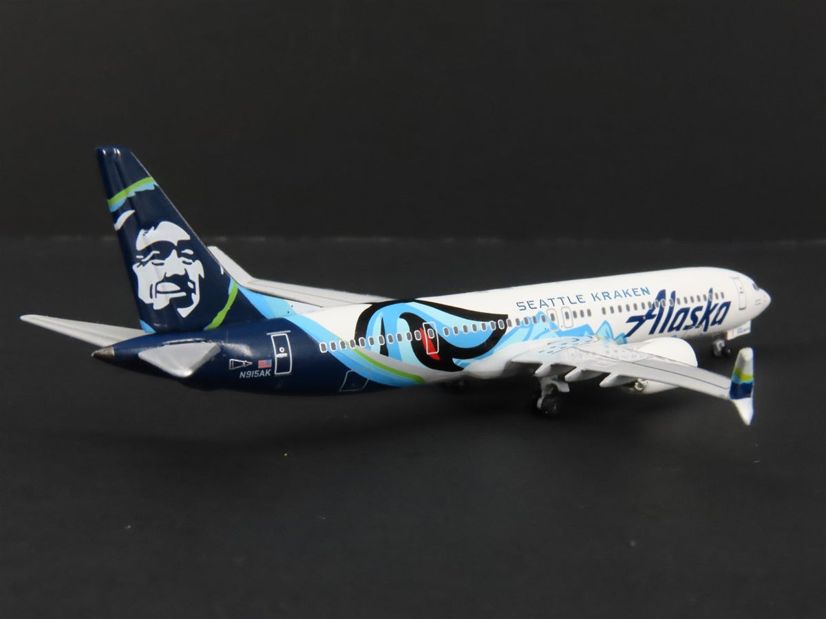 1:400 AeroClassics BBX41636 Die-Cast Alaska 737 MAX Airliner &quot;Seattle Kraken&quot;