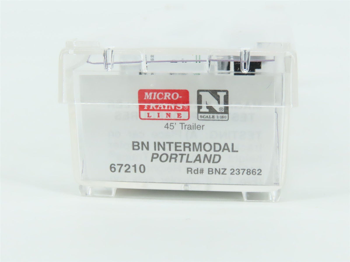 N Scale Micro-Trains MTL 67210 BNZ Intermodal Portland 45&#39; Trailer #237862