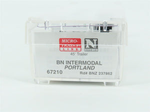 N Scale Micro-Trains MTL 67210 BNZ Intermodal Portland 45' Trailer #237862