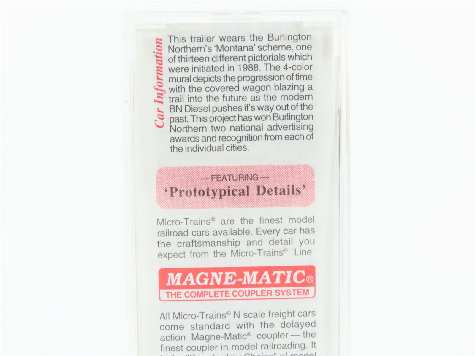 N Scale Micro-Trains MTL 67150 BNZ Intermodal Montana 45' Trailer #237884